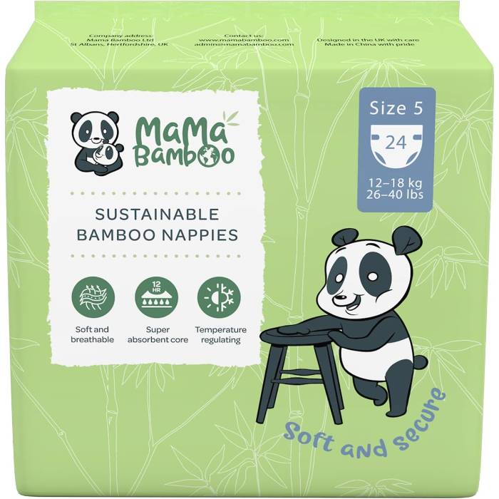 Mama Bamboo - Eco Nappies Size 5 (X-Large x 24 Nappies)