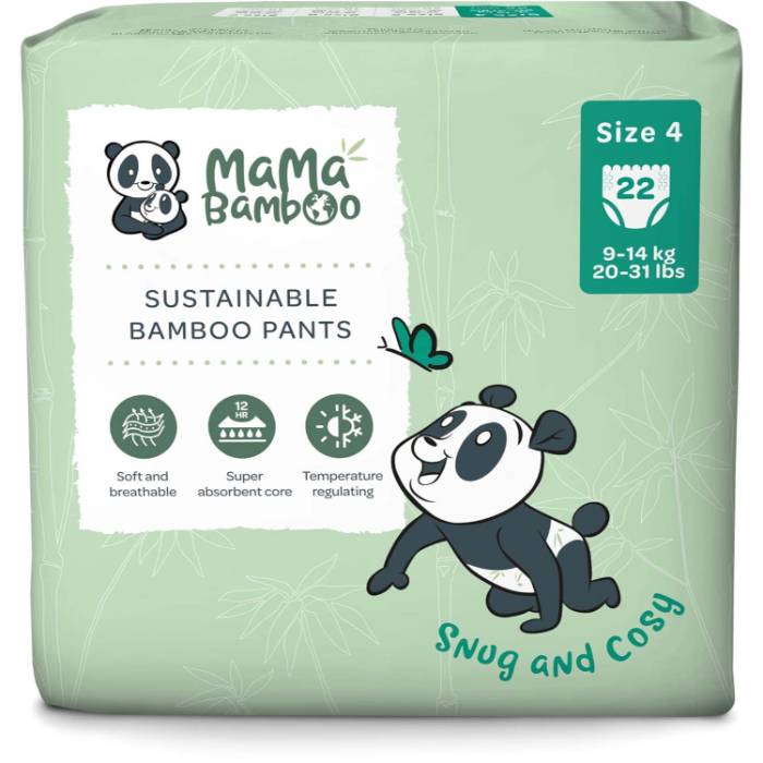 Mama Bamboo - Eco Nappy Pants Size 4+ (Medium Plus x 22 Nappies)