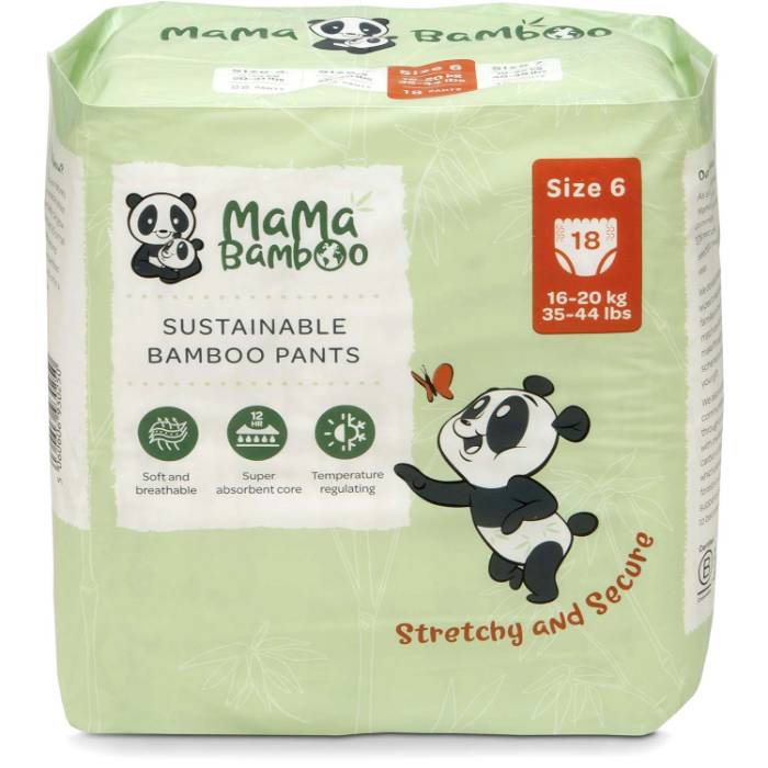 Mama Bamboo - Eco Nappy Pants Size 6+ (X-Large + x 18 Nappies)