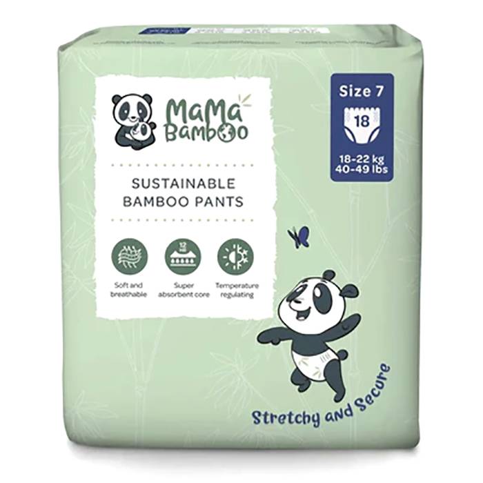 Mama Bamboo - Eco Nappy Pants Size 7+ (XX-Large + x 18 Nappies)