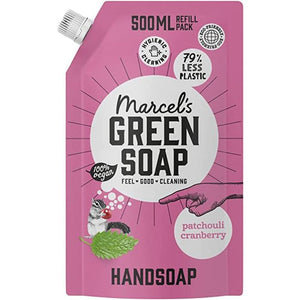 Marcel's Green Soap - Patchouli Cranberry Refill, 500ml