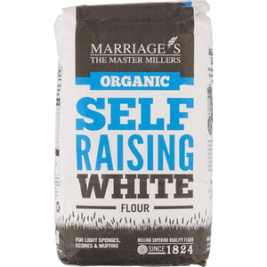 Marriages - Self Raising White Flour Organic, 1kg | Pack of 6