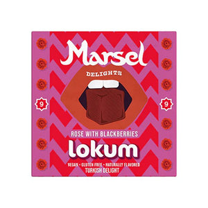 Marsel Delights - Rose with Blackerries Lokum, 90g - Pack of 6