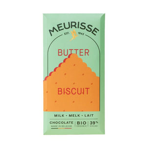 Meurisse - Milk chocolate with Butter Biscuit, 100g | Pack of 15
