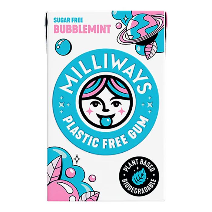 Milliways - Bubblemint Gum, 19g - Pack of 12