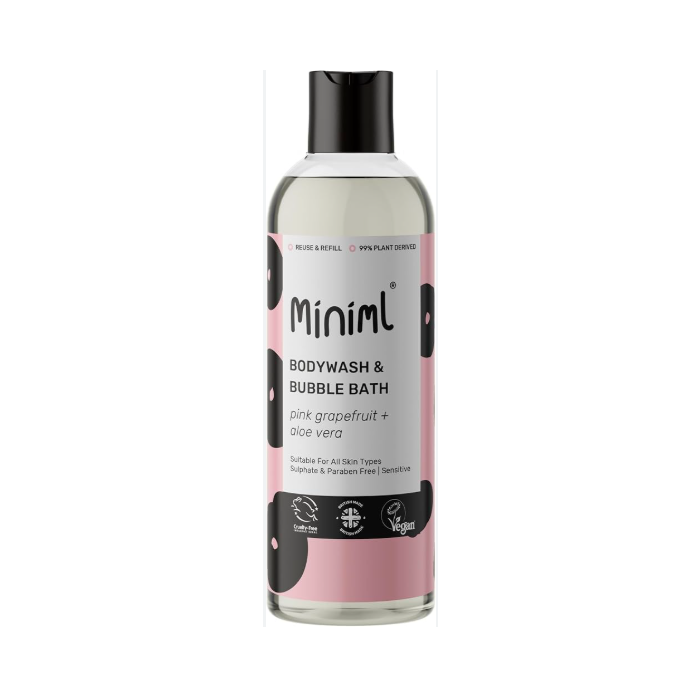 Miniml - Pink Grape & Aloe Vera Bodywash & Bath, 400ml  Pack of 6