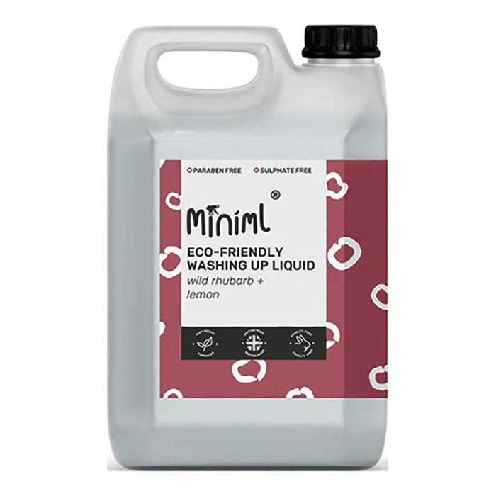 Miniml - Washing Up Liquid Wild Rhubarb & Lemon, 5L - Pack of 4