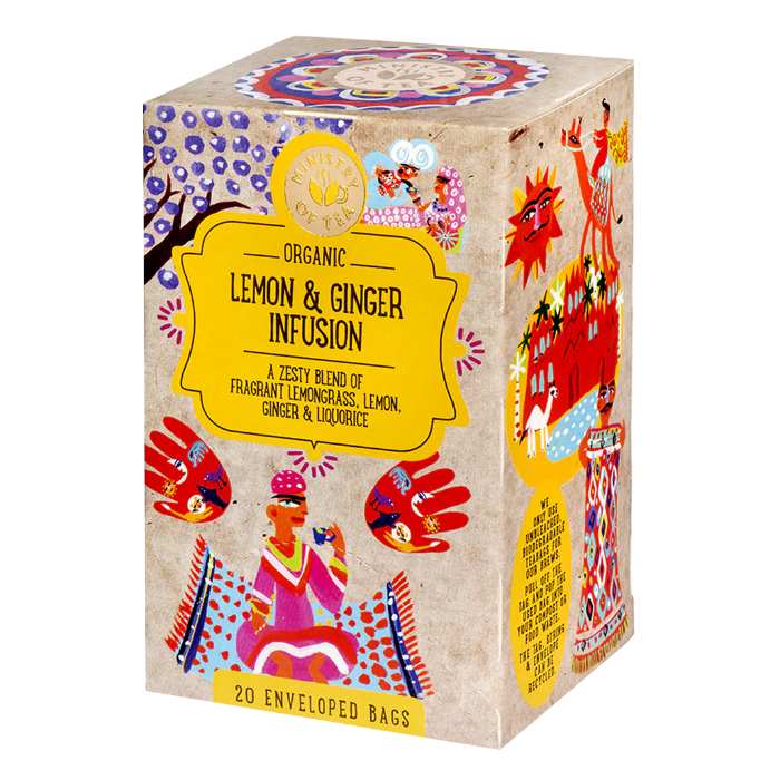 Ministry of Tea - Lemon & Ginger Organic Infusion, 20 Bags
