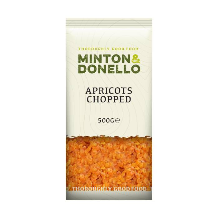 Minton & Donello - Apricots Chopped, 500g  Pack of 6