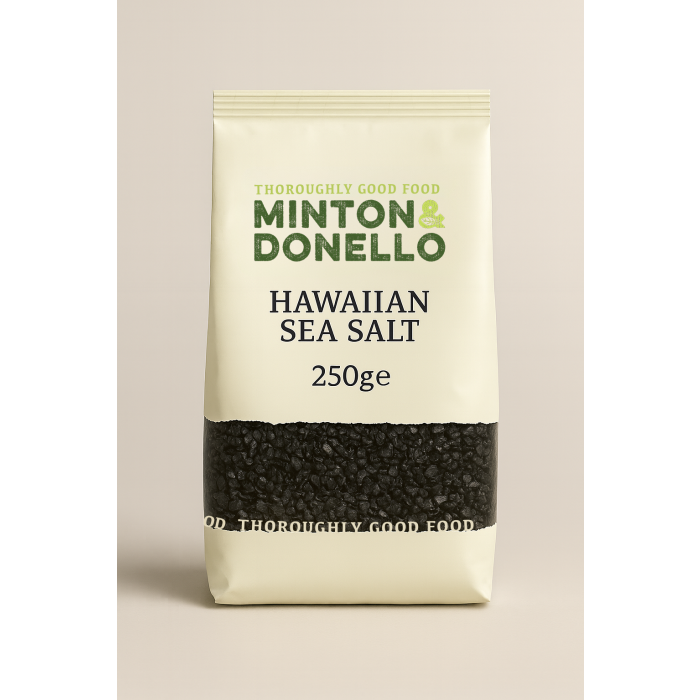 Minton & Donello - Black Hawaiian Sea Salt, 250g  Pack of 6