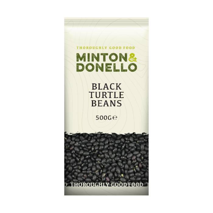 Minton & Donello - Black Turtle Beans, 500g  Pack of 6