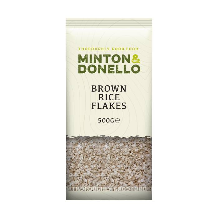 Minton & Donello - Brown Rice Flakes, 500g  Pack of 6