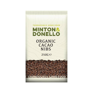 Minton & Donello - Cacao Nibs (Raw, Organic), 250g | Pack of 6