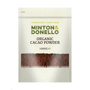 Minton & Donello - Cacao Powder (Organic), 1000g | Pack of 6