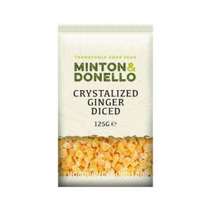 Minton & Donello - Crystalized Ginger Diced | Pack of 6 | Multiple Sizes