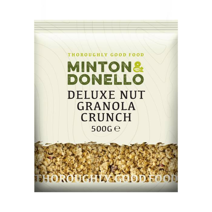 Minton & Donello - Deluxe Nut Granola Crunch, 500g  Pack of 6