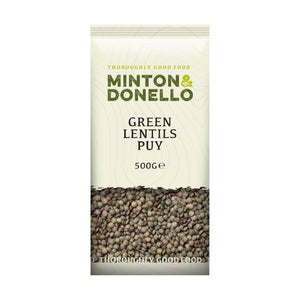 Minton & Donello - Green Lentils Puy, 500g | Pack of 6