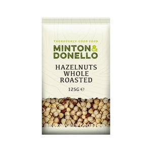 Minton & Donello - Hazelnuts Whole Roasted, 125g | Pack of 6