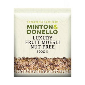 Minton & Donello - Luxury Fruit Muesli Nut Free, 500g | Pack of 6