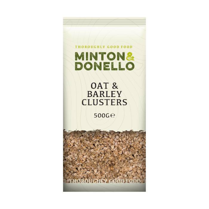 Minton & Donello - Oat & Barley Clusters, 500g  Pack of 6