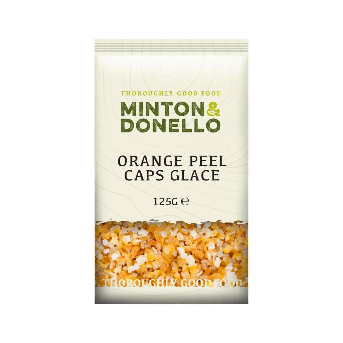 Minton & Donello - Orange Peel Caps Glace, 125g  Pack of 6