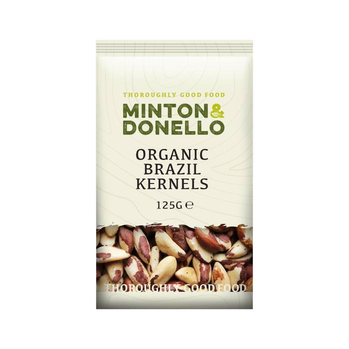 Minton & Donello - Organic Brazil Kernels, 125g  Pack of 6