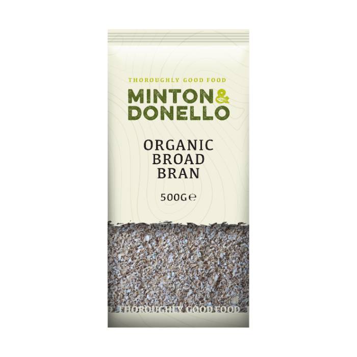 Minton & Donello - Organic Broad Bran, 500g  Pack of 6