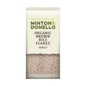 Minton & Donello - Organic Brown Rice Flakes, 500g | Pack of 6