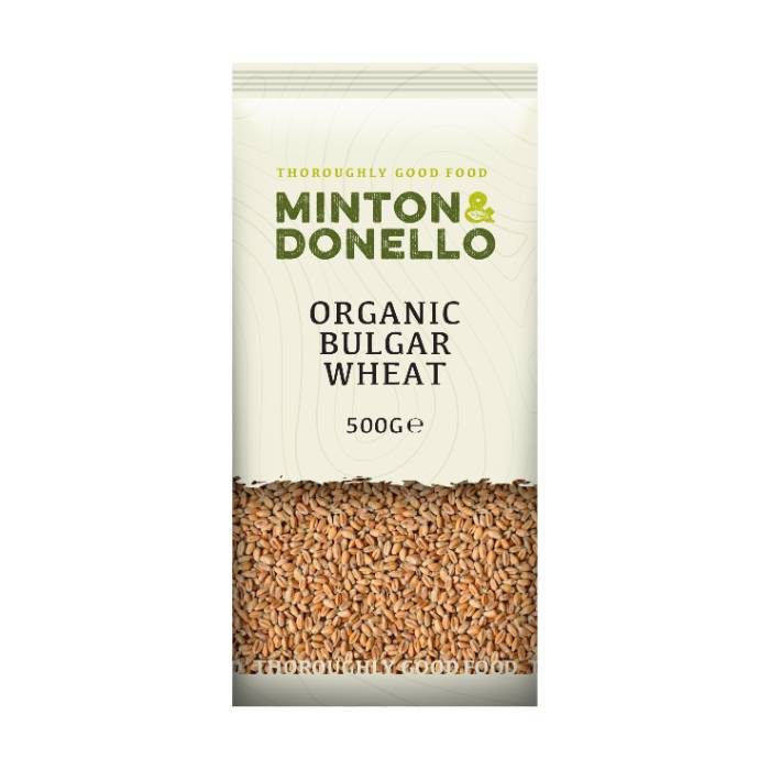 Minton & Donello - Organic Bulgar Cracked Wheat Coars, 500g  Pack of 6