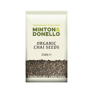 Minton & Donello - Organic Chia Seeds, 250g | Pack of 6