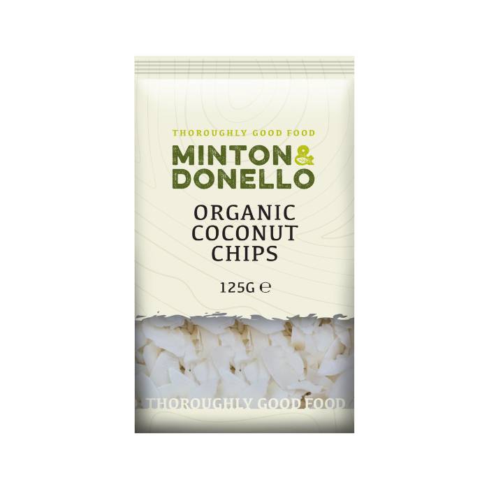 Minton & Donello - Organic Coconut Chips, 125g  Pack of 6