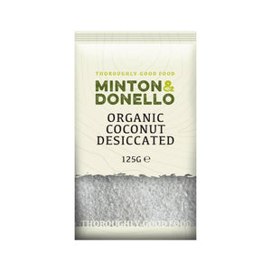 Minton & Donello - Organic Coconut Desiccated, 125g | Pack of 6