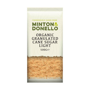 Minton & Donello - Organic Granulated Cane Sugar Light, 500g | Pack of 6