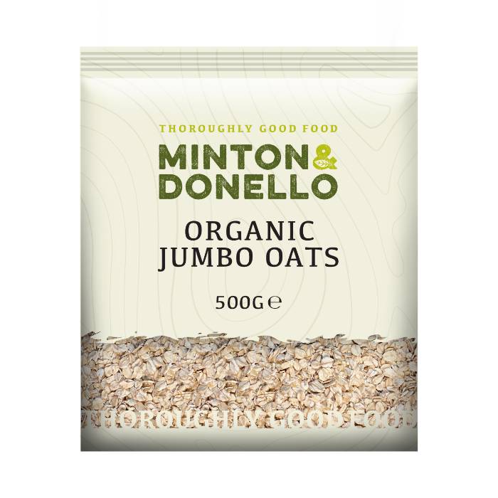 Minton & Donello - Organic Jumbo Oats, 500g  Pack of 6