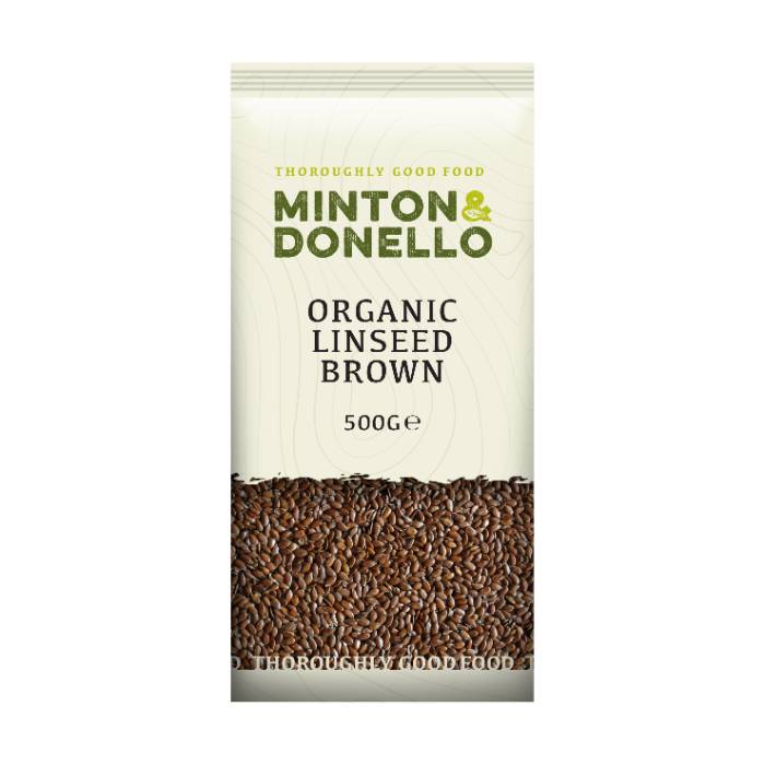 Minton & Donello - Organic Linseed Brown, 500g  Pack of 6 