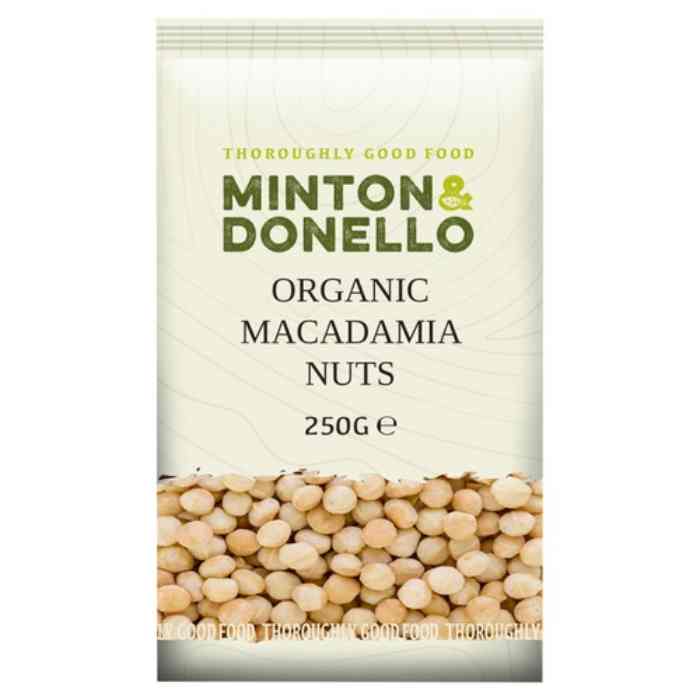 Minton & Donello - Organic Macadamia, 250g  Pack of 6