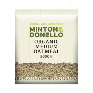 Minton & Donello - Organic Medium Oatmeal, 500g | Pack of 6