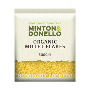 Minton & Donello - Organic Millet Flakes, 500g | Pack of 6