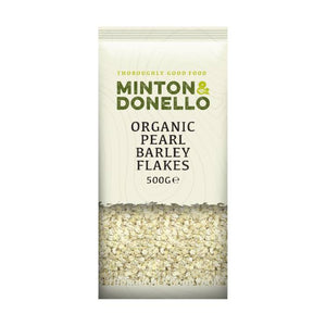 Minton & Donello - Organic Pearl Barley Flakes, 500g | Pack of 6