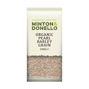 Minton & Donello - Organic Pearl Barley Grain, 500g | Pack of 6