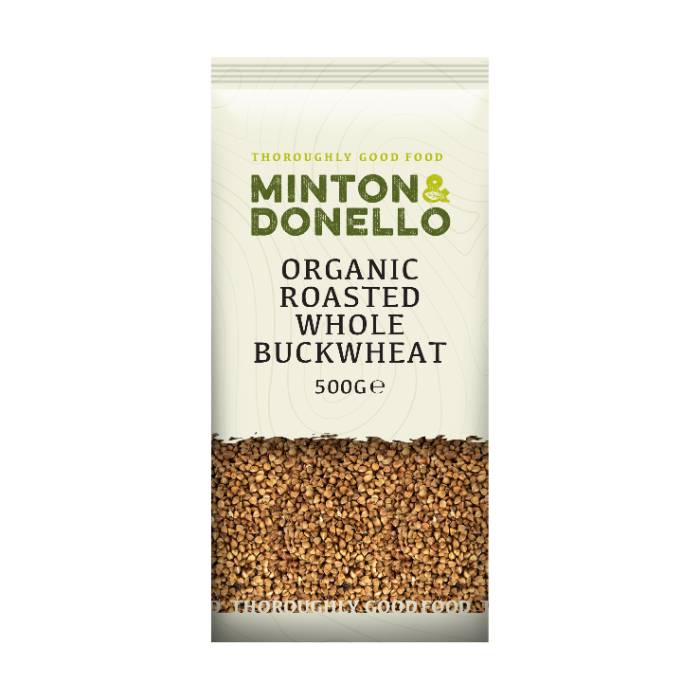 Minton & Donello - Organic Roasted Whole Buckwheat, 500g  Pack of 6