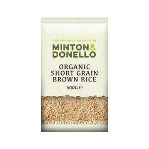 Minton & Donello - Organic Short Grain Brown Rice | Pack of 6 | Multiple Sizes