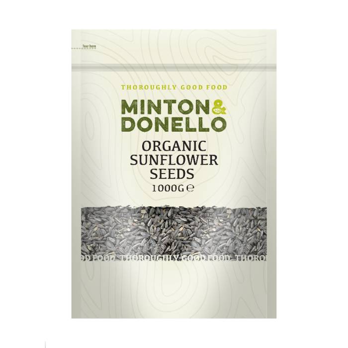 Minton & Donello - Organic Sunflower Seeds, 1000g  Pack of 6 