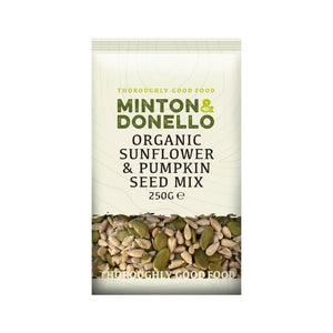 Minton & Donello - Organic Sunflower & Pumpkin Mix, 250g | Pack of 6