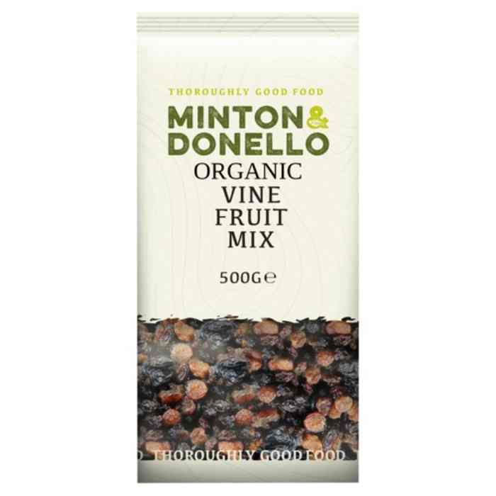 Minton & Donello - Organic Vine Fruit Mix, 500g  Pack of 6