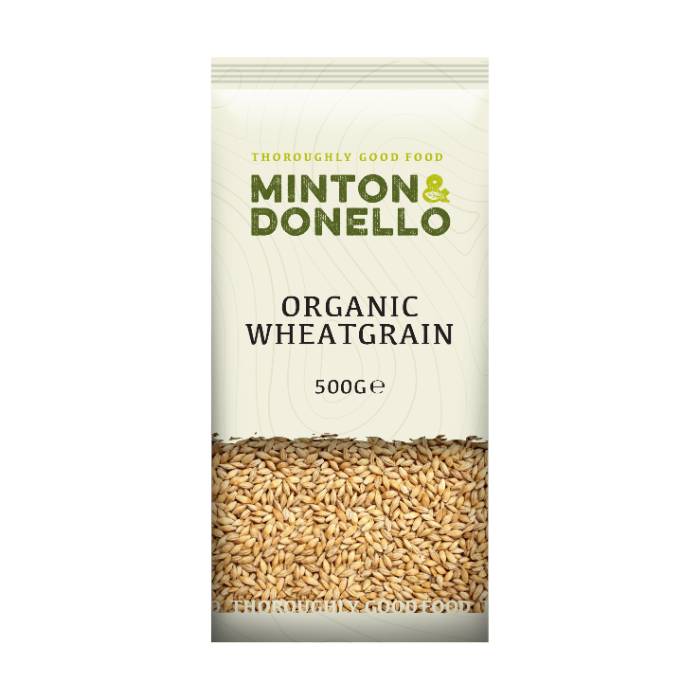 Minton & Donello - Organic Wheatgrain, 500g  Pack of 6