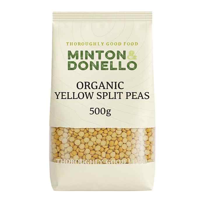 Minton & Donello - Organic Yellow Split Lentils, 500g  Pack of 6