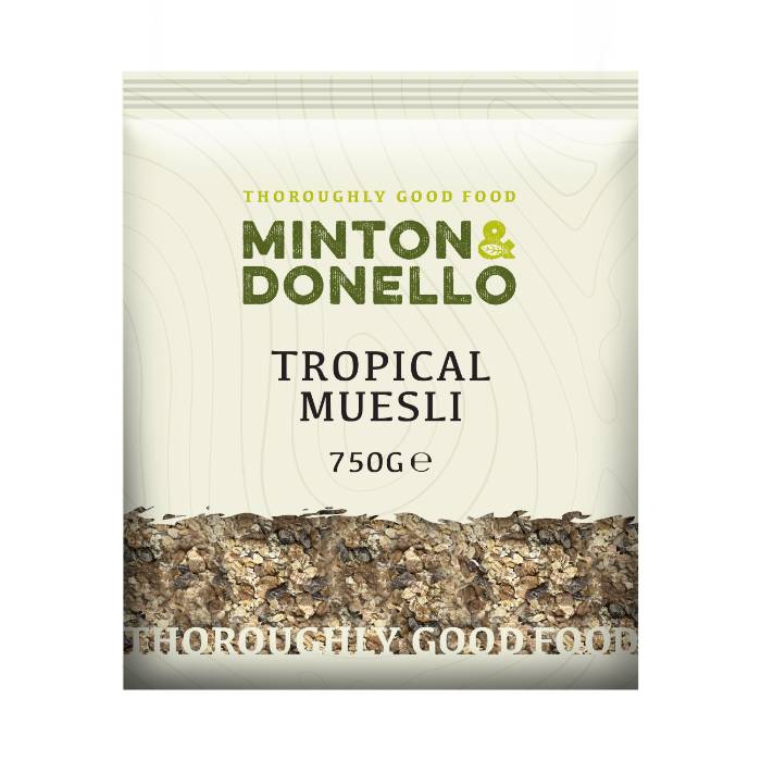 Minton & Donello - Tropical Muesli, 750g  Pack of 6