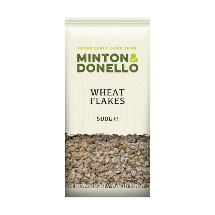 Minton & Donello - Wheat Flakes, 500g  Pack of 6