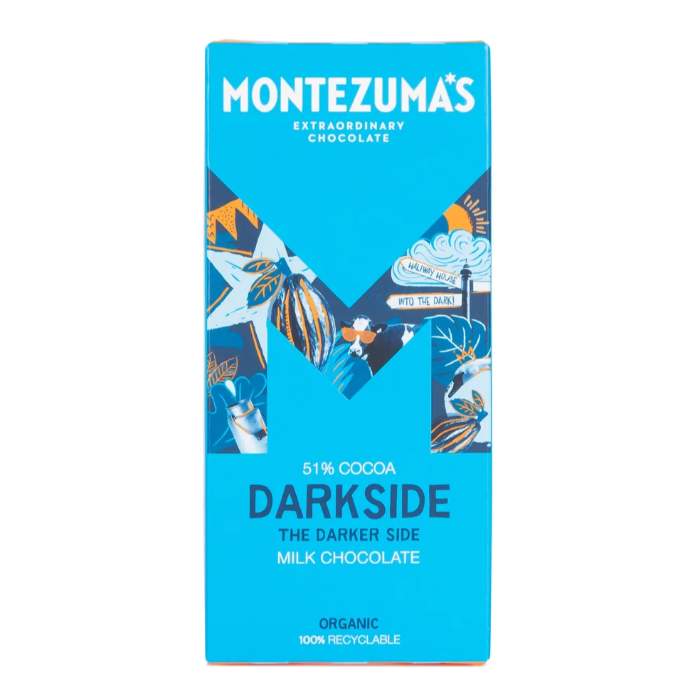 Montezuma's - Darkside 51% Milk Chocolate Bar, 90g  Pack of 12
